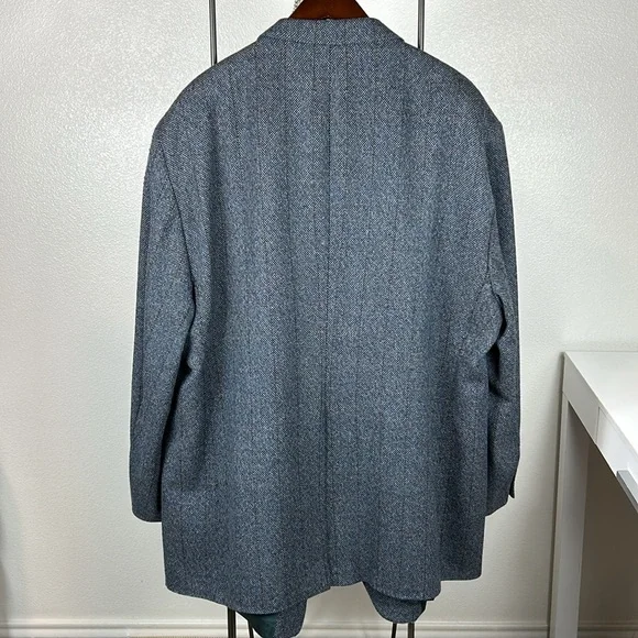 Burberry Men’s Blazer Sports Coat Wool Cashmer Blend Tweed Size 46